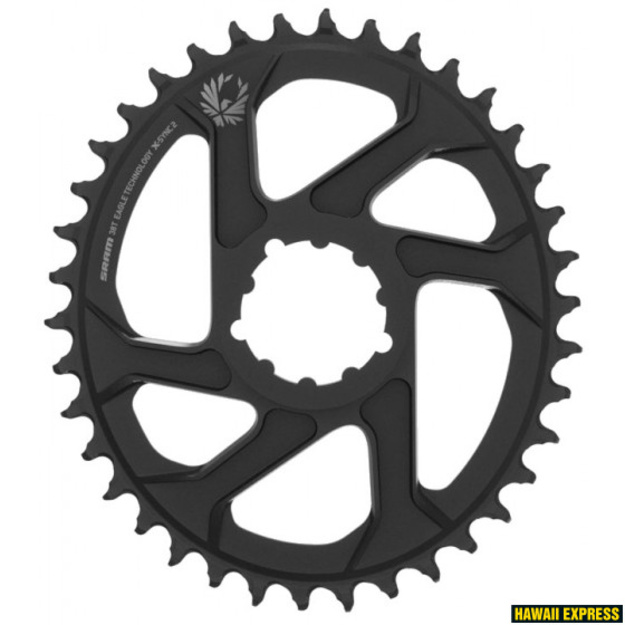 Priekinė žvaigždė SRAM Eagle X-SYNC 2 ovali 38T Direct Mount 3 mm ofsetas Boost juoda