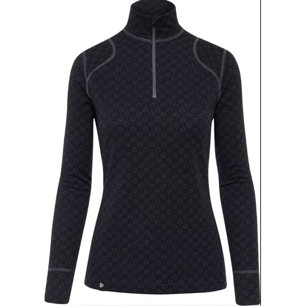 Thermowave mot. Merino Xtreme Long Sleeve Zippered Black
