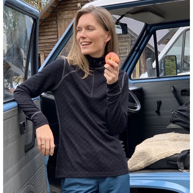 Thermowave mot. Merino Xtreme Long Sleeve Zippered Black