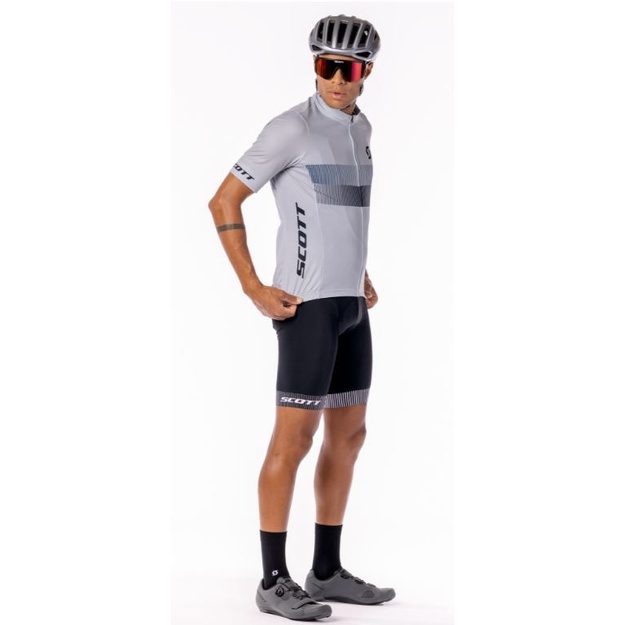 Short sleeve T-shirt Scott RC Team 10 SS light grey/dark blue