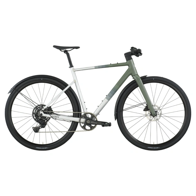 Dviratis 28  SCOTT METRIX 30 EQ alloy silver/wenge green Scott