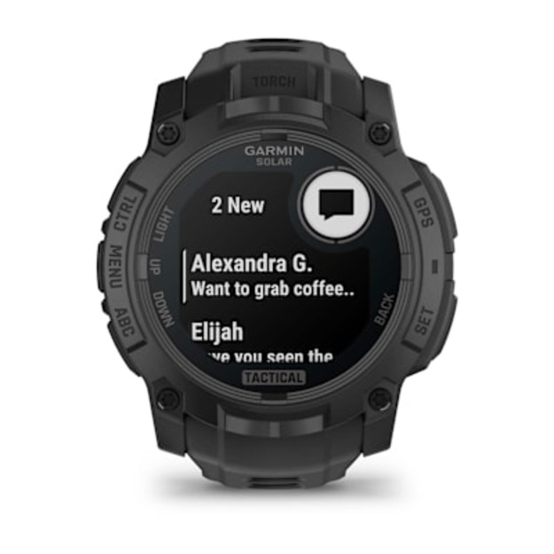 Garmin Instinct&reg; 3 &ndash; 50 mm, Solar, Tactical Edition i&scaron;manusis sportinis laikrodis (Juodos spalvos)