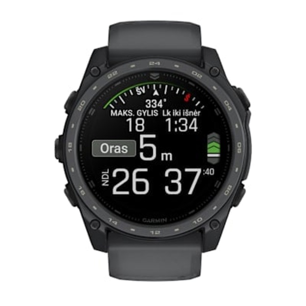 Garmin tactix&reg; 8 &ndash; 51 mm, AMOLED sportinis laikrodis (pilkos skalūno spalvos &bdquo;Cerakote&reg;&ldquo; danga)