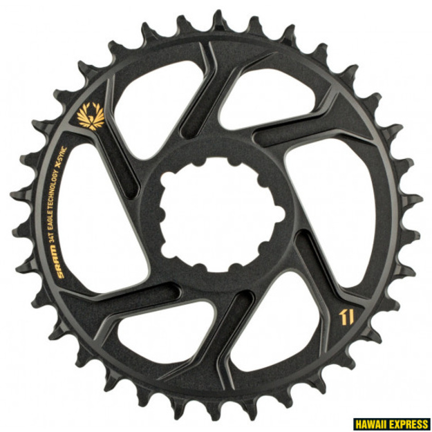 Priekinė žvaigždė SRAM Eagle X-SYNC 2 32T Direct Mount 6 mm ofsetas auksinė
