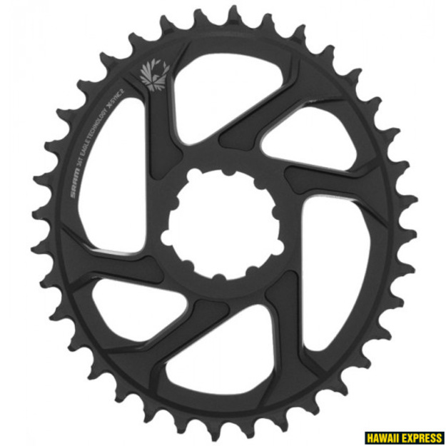 Priekinė žvaigždė SRAM Eagle X-SYNC 2 ovali 36T Direct Mount 6 mm ofsetas juoda