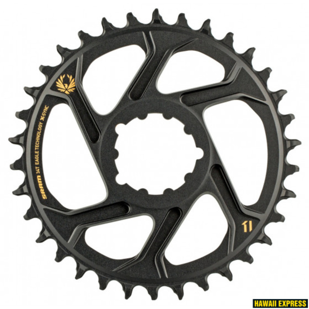 Priekinė žvaigždė SRAM Eagle X-SYNC 2 34T Direct Mount 6 mm ofsetas auksinė