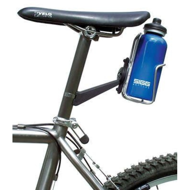 Bottle holder, mounted under the saddle