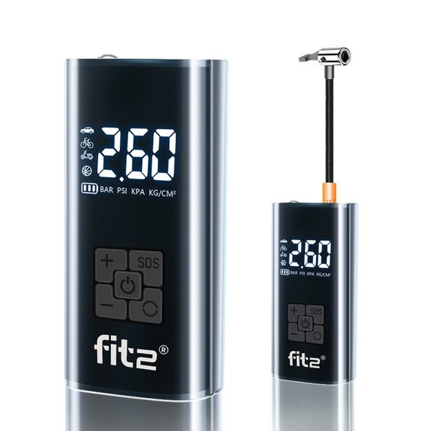 Elektrinė-akumuliatorinė oro pompa FIT2 Bike
