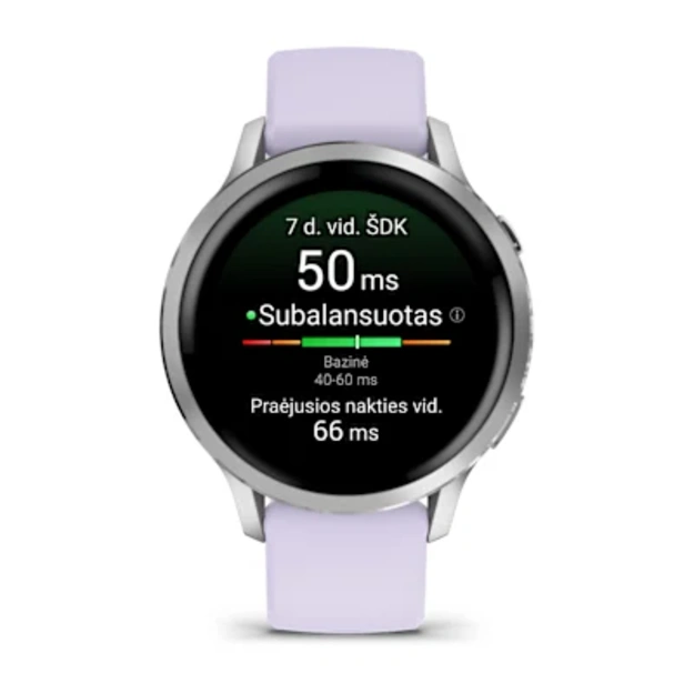 Garmin Venu 4 &ndash; 41 mm Sportinis i&scaron;manusis laikrodis (Lunar Silver)