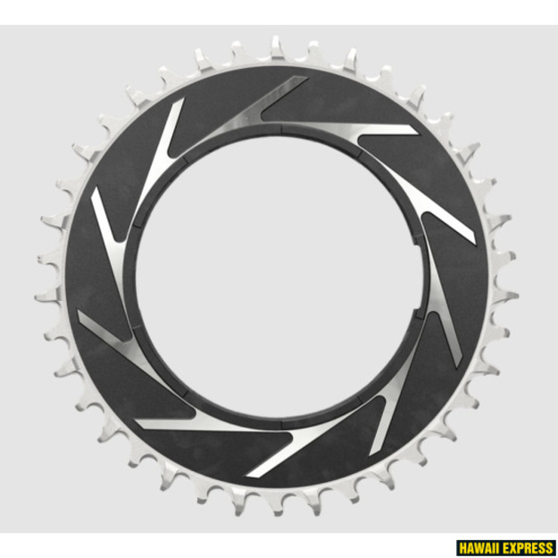 Priekinė žvaigždė SRAM XX SL T-Type 38T 3 mm ofsetas juoda/sidabrinė