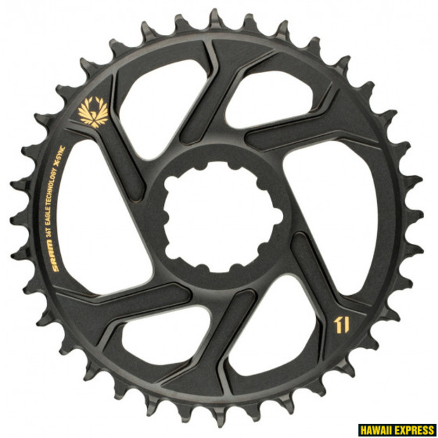 Priekinė žvaigždė SRAM Eagle X-SYNC 2 36T Direct Mount 6 mm ofsetas auksinė