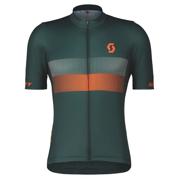 Short sleeve T-shirt Scott RC Team 10 SS aruba green/braze orange
