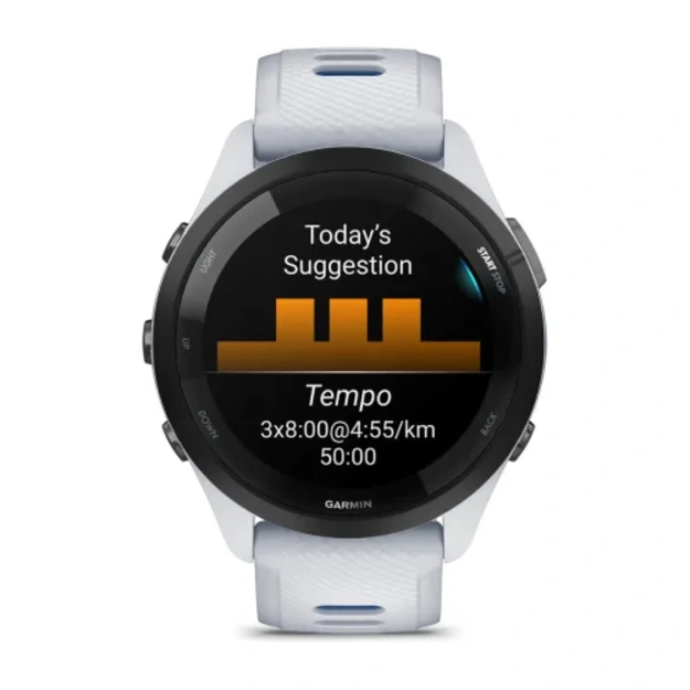 Garmin Forerunner 265 i&scaron;manusis sportinis laikrodis (Whitestone / Tidal Blue)