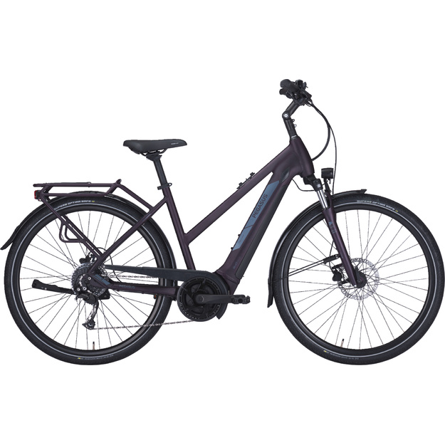 Dviratis 28  elektrinis Pegasus Solero Evo 9 trapez BOSCH Sistema 400wh violetinis 