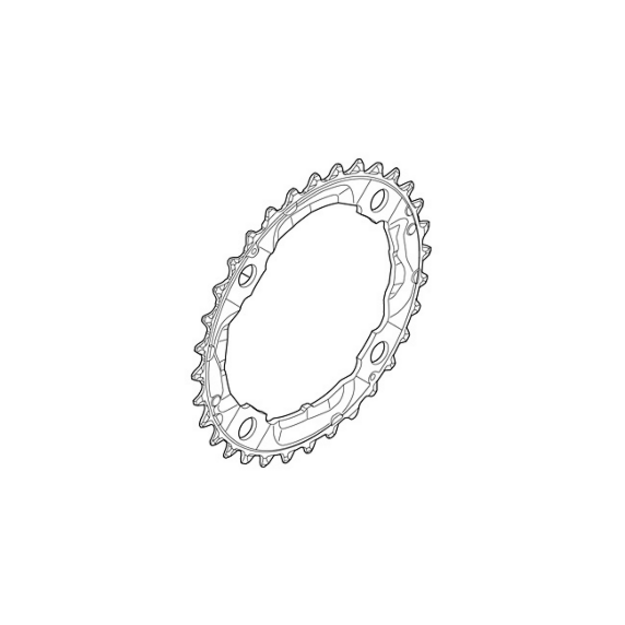 SHIMANO DEORE Chainring 36T for FC-M532(Silver)