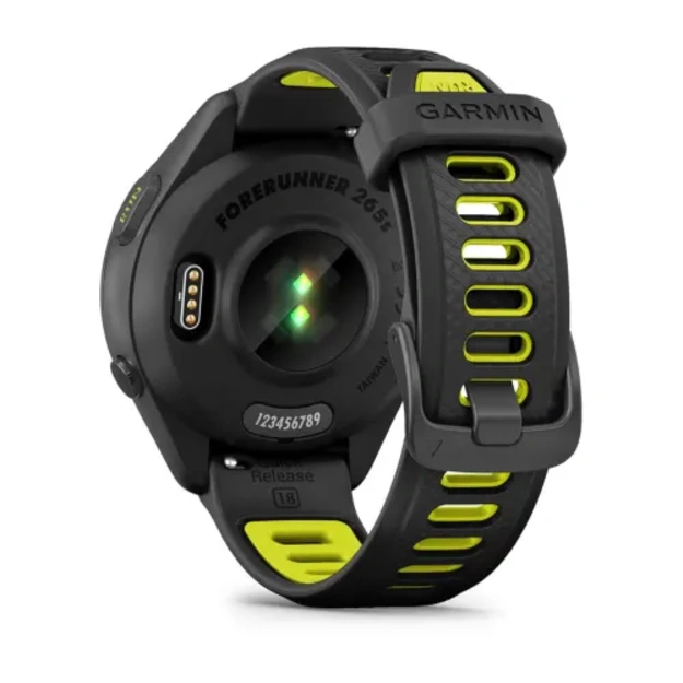 Garmin Forerunner 265S i&scaron;manusis sportinis laikrodis (Juodos / Amp yellow spalvos)