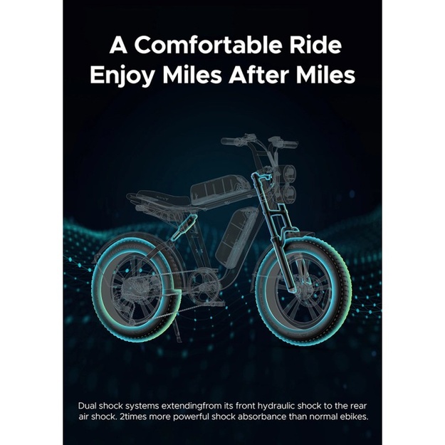 Bicycle 20  electric Engwe M20 double battery black