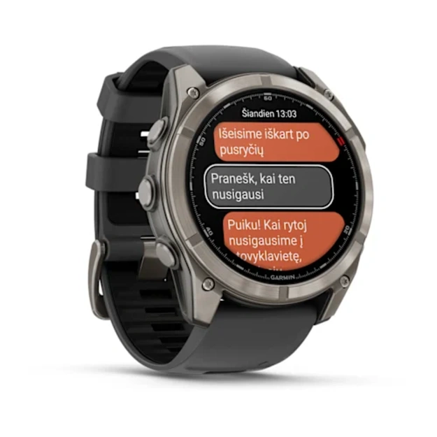 Garmin fēnix 8 Pro 51 mm, AMOLED Sapphire Titanium (Grafito spalvos)