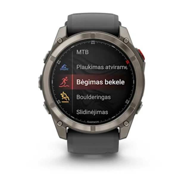 Garmin fēnix 8 Pro 51 mm, AMOLED Sapphire Titanium (Grafito spalvos)