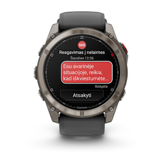Garmin fēnix 8 Pro 51 mm, AMOLED Sapphire Titanium (Grafito spalvos)