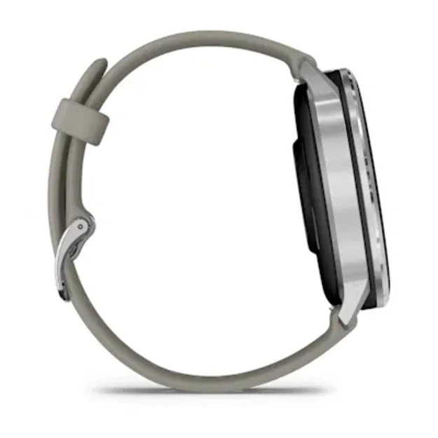 Garmin Venu&reg; 4 &ndash; 45 mm Sportinis i&scaron;manusis laikrodis (Lunar Silver)