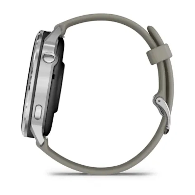Garmin Venu&reg; 4 &ndash; 45 mm Sportinis i&scaron;manusis laikrodis (Lunar Silver)