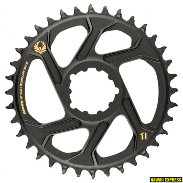 Priekinė žvaigždė SRAM Eagle X-SYNC 2 38T Direct Mount 6 mm ofsetas auksinė