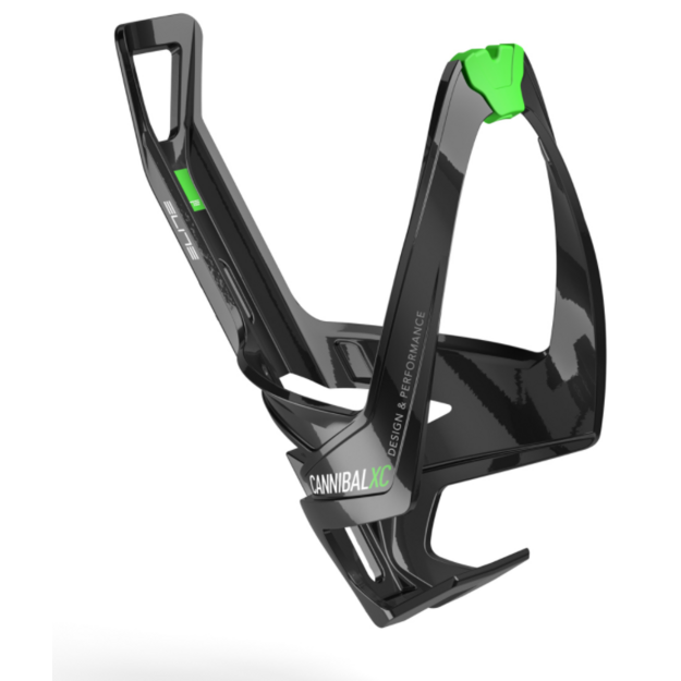 Elite Cannibal XC Black glossy black/green drink holder
