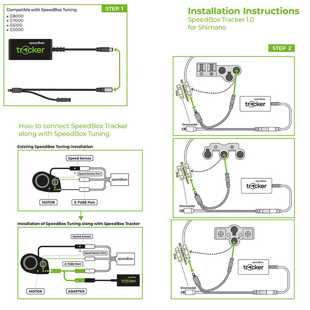 Priedas elektriniam dviračiui SpeedBox Tracker 1.0 for Shimano