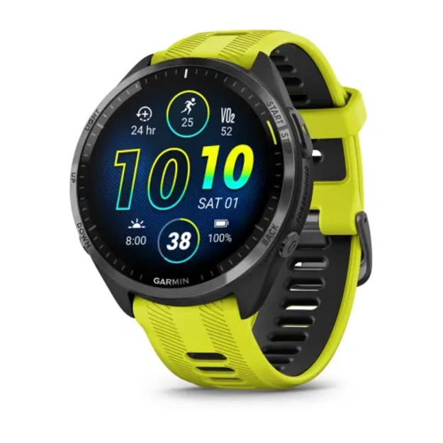 Garmin Forerunner 965  i&scaron;manusis sportinis laikrodis (Pilkos anglies / Amp Yellow)