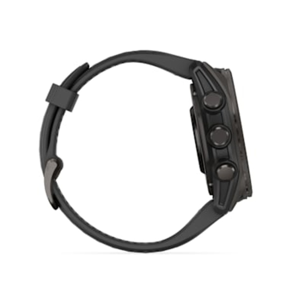 Garmin fēnix 8 43 mm, AMOLED Sapphire, DLC Titanium (Pilkos anglies spalvos)
