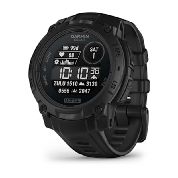 Garmin Instinct&reg; 3 &ndash; 45 mm, Solar, Tactical Edition i&scaron;manusis sportinis laikrodis (Juodos spalvos)