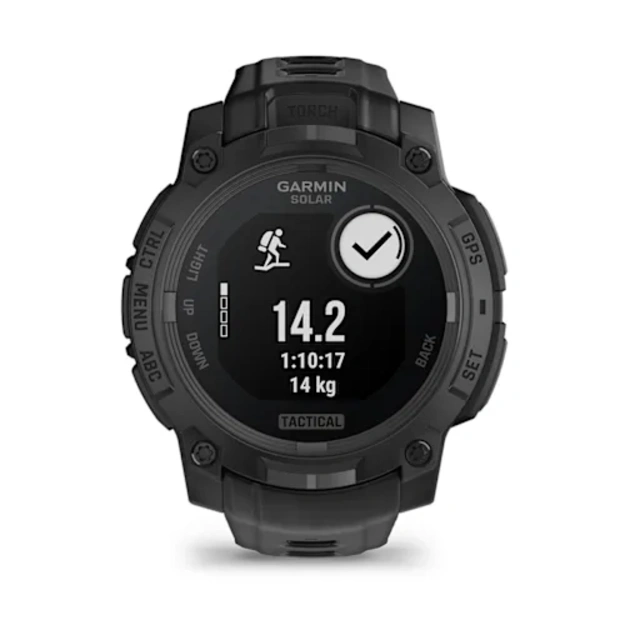 Garmin Instinct&reg; 3 &ndash; 45 mm, Solar, Tactical Edition i&scaron;manusis sportinis laikrodis (Juodos spalvos)