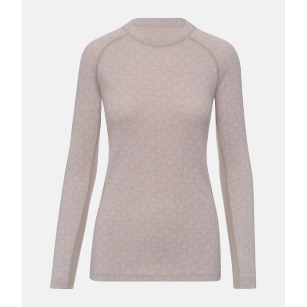 Termo mar&scaron;kinėliai Thermowave mot. Merino Snowflake LS pilka/smėlio