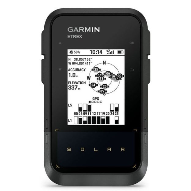 Garmin eTrex SE GPS saulės energija maitinamas turistinis navigacijos prietaisas, juodos/pilkos spalvos + Garmin HRM dvigubas jutiklis