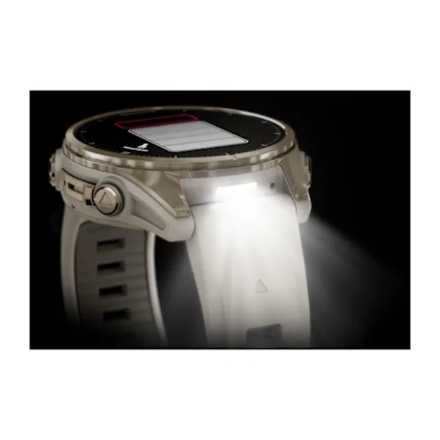 Garmin fēnix 8 43 mm, AMOLED Sapphire i&scaron;manusis sportinis laikrodis (&Scaron;viesaus aukso spalvos)