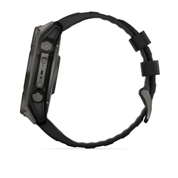 Garmin fenix 8 - 51 mm, Solar, Sapphire, DLC titanium i&scaron;manusis sportinis laikrodis (Carbon Grey Spalvos)