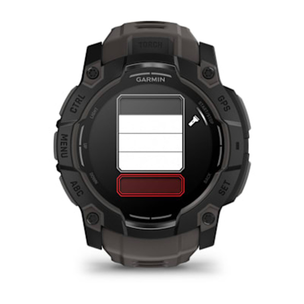 Garmin Instinct&reg; 3 &ndash; 50 mm, AMOLED i&scaron;manusis sportinis laikrodis (Juodos / Anglies spalvos)