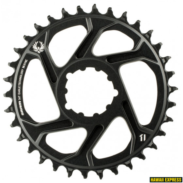 Priekinė žvaigždė SRAM Eagle X-SYNC 2 34T Direct Mount 6 mm ofsetas juoda
