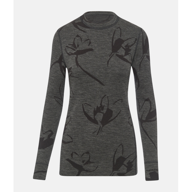 Termo mar&scaron;kinėliai Thermowave mot. Merino Lily Thermal LS pilkai leliju