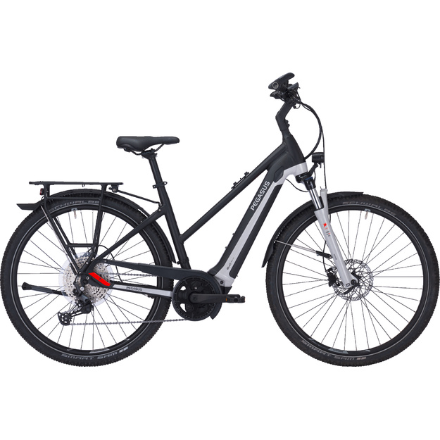 Dviratis 28  elektrinis Pegasus Premio EVO 12 Lite Cross trapez BOSCH Sistema 400wh 12g pilka/juoda 