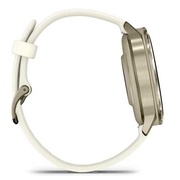 Garmin Venu&reg; 4 &ndash; 41 mm Lunar Gold with Bone Silicone i&scaron;manusis laikrodis