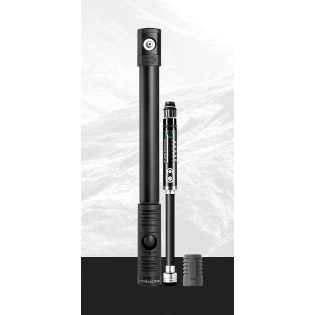 Crankbrothers Hand clic HP W/CO2 GAUGE pump black