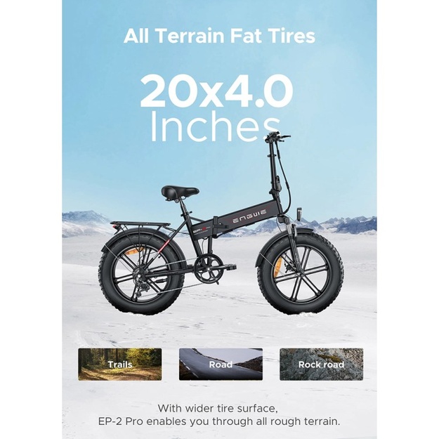Bicycle 20  electric Engwe EP-2 PRO black