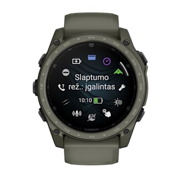 Garmin tactix&reg; 8 &ndash; 51 mm, AMOLED sportinis laikrodis (alyvos žievelės spalvos &bdquo;Cerakote&reg;&ldquo; danga)