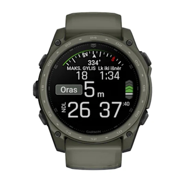 Garmin tactix&reg; 8 &ndash; 51 mm, AMOLED sportinis laikrodis (alyvos žievelės spalvos &bdquo;Cerakote&reg;&ldquo; danga)