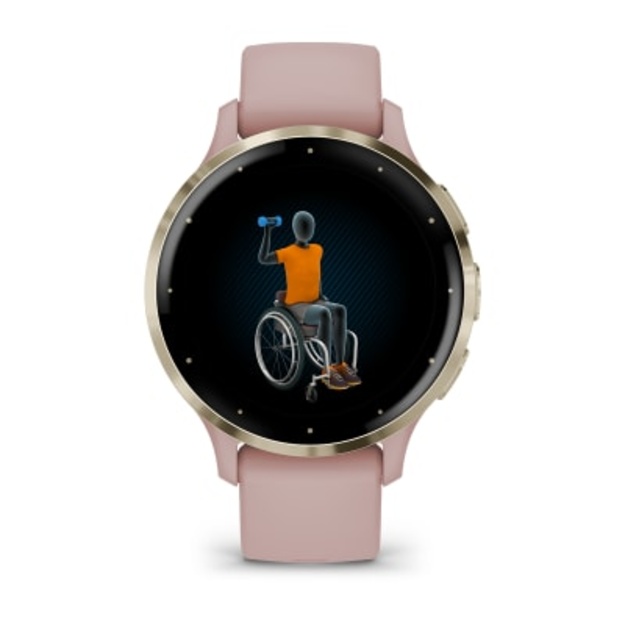 Garmin Venu&reg; 3S i&scaron;manusis sportinis laikrodis (&Scaron;viesaus aukso / Pilkai rausvos spalvos)